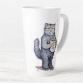 Blaue WTAF-Katze-Tasse Milchtasse (Rechte Ecke)