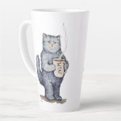 Blaue WTAF-Katze-Tasse Milchtasse (Linke Ecke)