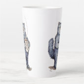 Blaue WTAF-Katze-Tasse Milchtasse (Vorderseite)