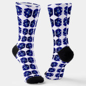Blaue Würfel Socken (Gewinkelt)