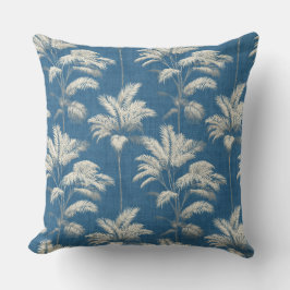 Blaue Wurfkissen mit Palmen Kissen