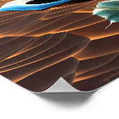 Blaue Wüste-Rose Poster (Ecke)