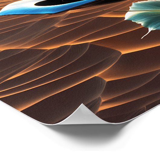 Blaue Wüste-Rose Poster (Ecke)