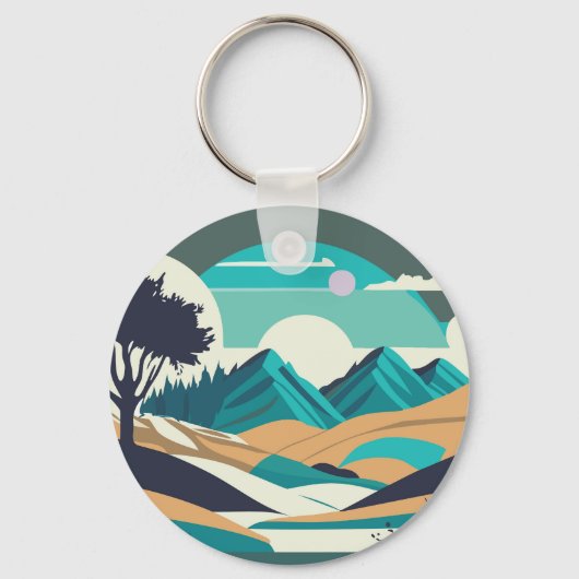 Blaue Wüste Schlüsselanhänger (Vorderseite)