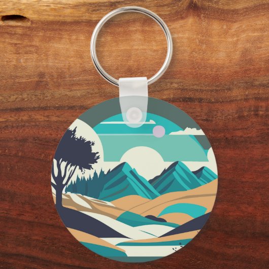 Blaue Wüste Schlüsselanhänger (Vorderseite)