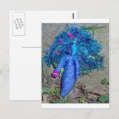 Blaue Xavychup-Göttinnenpuppe Postkarte (Vorne/Hinten)