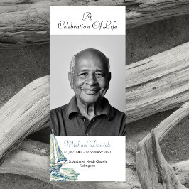 Blaue Yacht - Lebensfotokarte Einladung