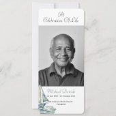 Blaue Yacht - Lebensfotokarte Einladung (Vorderseite)