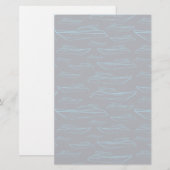 Blaue Yacht Muster Briefpapier (Vorne/Hinten)