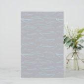 Blaue Yacht Muster Briefpapier (Stehend Vorderseite)