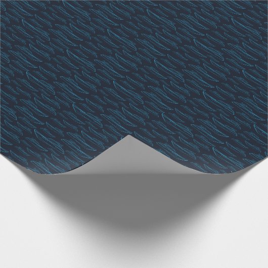Blaue Yacht Muster Geschenkpapier (Ecke)