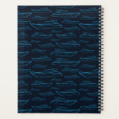 Blaue Yacht Muster Planer (Rückseite)