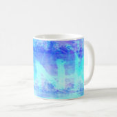 Blaue Yank-Kaffeetasse Kaffeetasse (VorderseiteRechts)