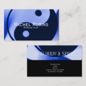 Blaue yin Yanggesundheit und -wohl Visitenkarte (Vorne/Hinten)