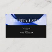 Blaue yin Yanggesundheit und -wohl Visitenkarte (Rückseite)