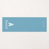 Blaue Yogmatte mit Namasté-Symbol Yogamatte (Vorderseite (Horizontal))