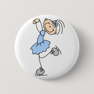 Blaue Zahl Skater-Knopf Button