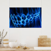 Blaue Zähne Bite & Gums Zahnstocher Poster (Küche)