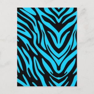 Blaue Zebra Abstract Postkarte