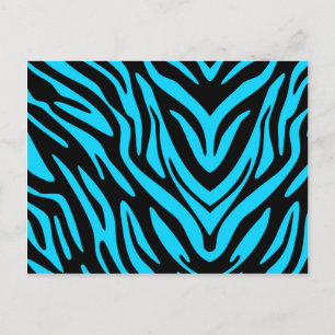 Blaue Zebra Abstract Postkarte