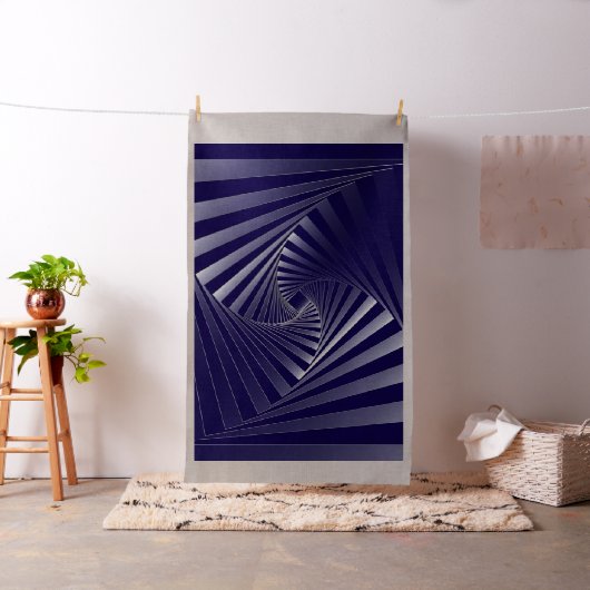 blaue Zebra-Geometrie Stoff (Beispiel)
