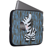 Blaue Zebra-u. Laptopschutzhülle (Vorne Rechts)