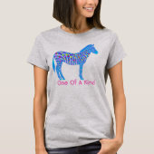 Blaue Zebradots Streifen eines gleich lustigen Tie T-Shirt (Vorderseite)