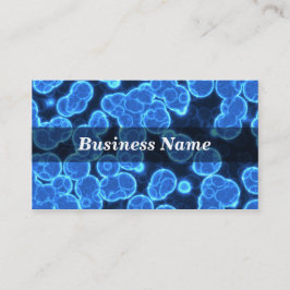Blaue Zellen auf schwarzem Hintergrund Visitenkarte
