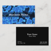 Blaue Zellen auf schwarzem Hintergrund Visitenkarte (Vorne/Hinten)