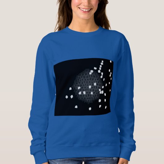 Blaue zerschlissene Sweatshirt (Vorderseite)