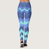 blaue Zickzack Leggings (Rückseite)