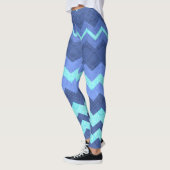 blaue Zickzack Leggings (Links)