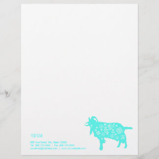 Blaue Ziege Vietnamesisch Jahr Zodiac Name LH Briefbogen