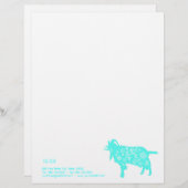 Blaue Ziege Vietnamesisch Jahr Zodiac Name LH Briefbogen (Vorne/Hinten)