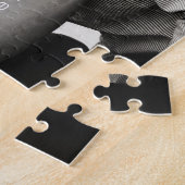 Blaue Zig-Zag-Muster Puzzle (Seite)