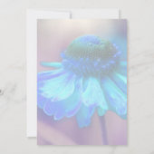 Blaue Zinnienblume   Einladung (Rückseite)