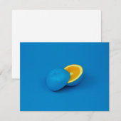 Blaue Zitrone in zwei Hälften geschnitten (Vorne/Hinten)