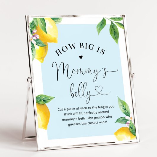 Blaue Zitrone Wie groß ist der Bauch der Mama Poster