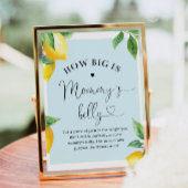 Blaue Zitrone Wie groß ist der Bauch der Mama Poster