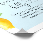 Blaue Zitrone Wie groß ist der Bauch der Mama Poster (Ecke)