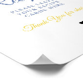 Blaue Zitrusfrüchte Verlassen Brautparty Poster (Ecke)