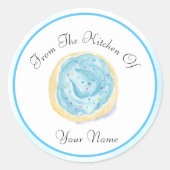 Blaue Zuckerrübe aus der Küche von Runder Aufkleber (Vorderseite)