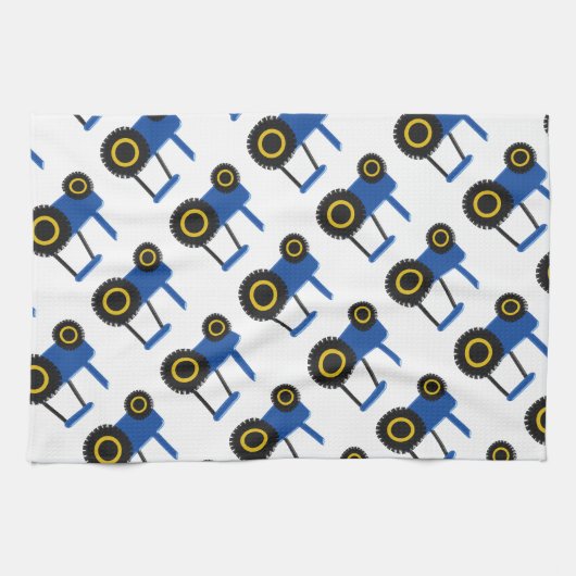 Blaue Zugmaschine Geschirrtuch (Horizontal)