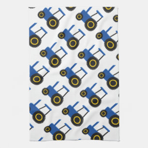 Blaue Zugmaschine Geschirrtuch