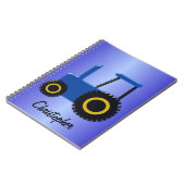 Blaue Zugmaschine Personalisiert Notizblock (Linke Seite)