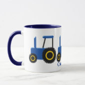 Blaue Zugmaschine Personalisiert Tasse (Links)