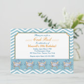 Blaue Zupacken-Parade-Einladung Einladung (Stehend Vorderseite)