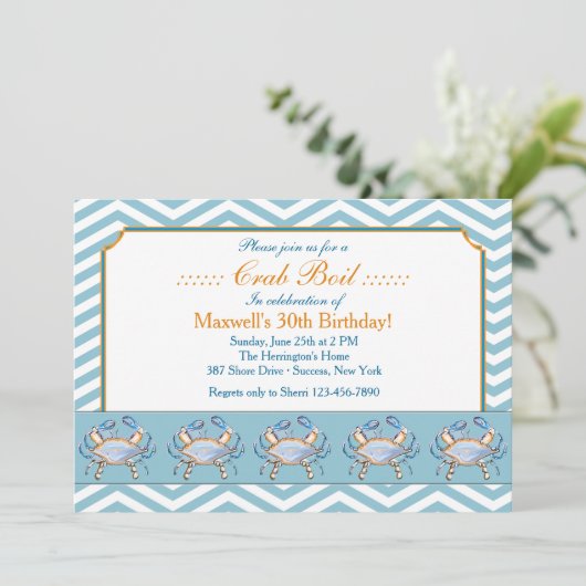 Blaue Zupacken-Parade-Einladung Einladung (Stehend Vorderseite)