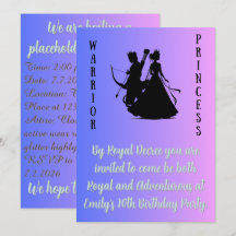 Blaue zur Pink Kriegerprinzessin Geburtstagsfeier