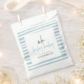 Blaue Zweibaby-Duschtypografie Geschenktütchen (Ausgeschnitten)